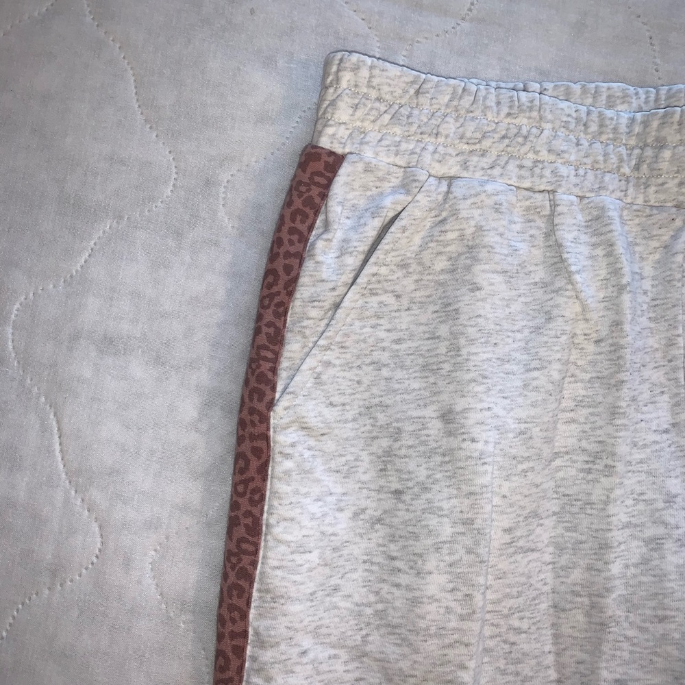 ALLFENIX at Anthropologie cheetah stripe joggers